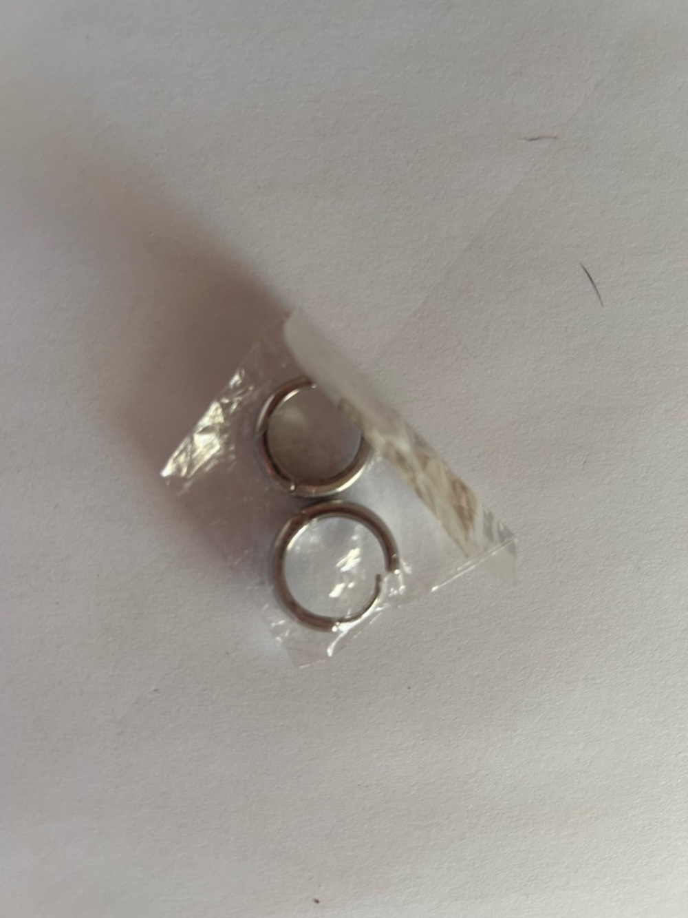 Minimal Silver Tone Hinge Hoop Earrings